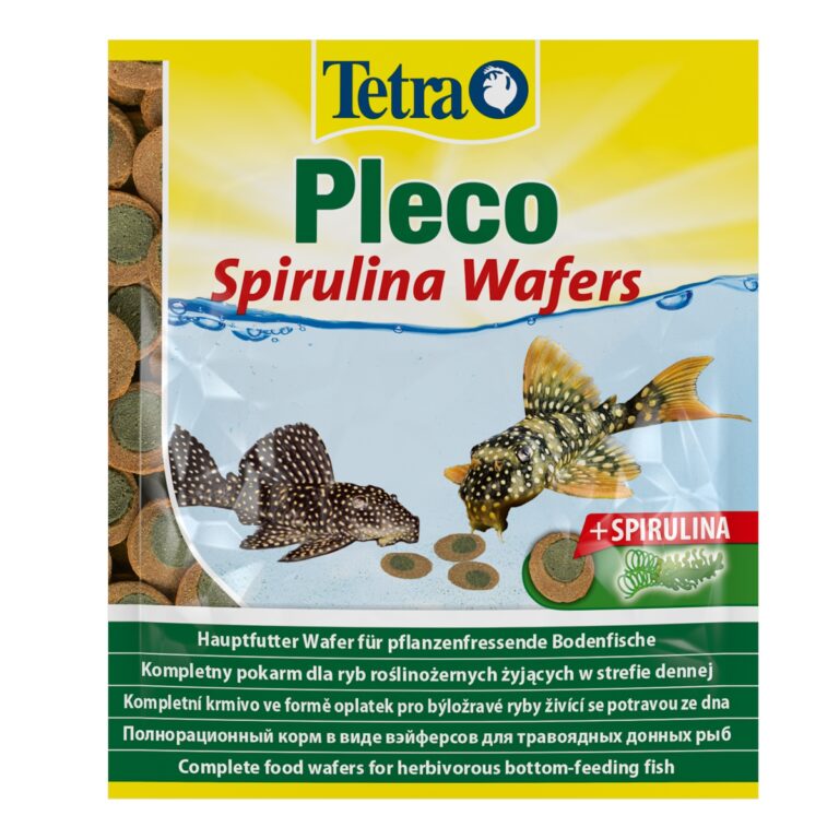 Tetra Pleco Spirulina Wafers 15g – pokarm dla roślinożernych ryb dennych